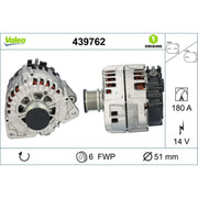Valeo Car Alternator 12V 439762