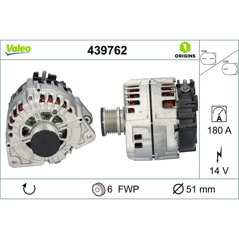 Valeo Car Alternator 12V 439762