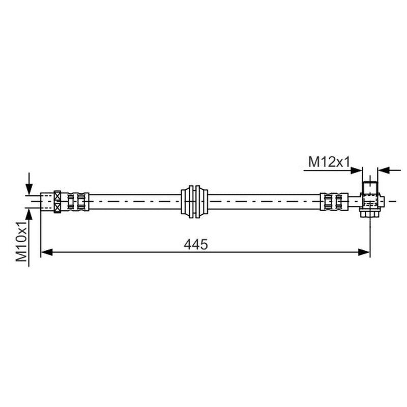 Bosch Brake Hydraulic Hose Line Rear 1 987 476 990