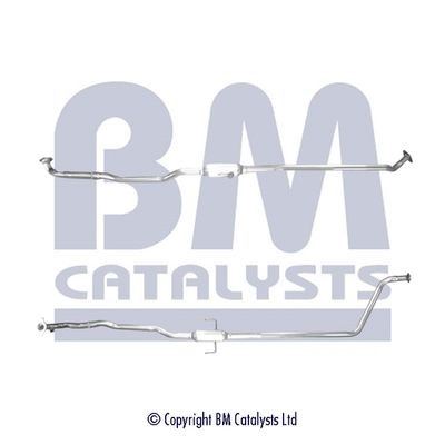 BM Catalysts BM50528 Exhaust Pipe Centre Fits Citroen C1 Peugeot 108 Toyota Aygo BM - Town Parts