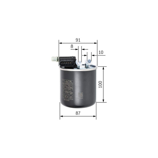 Bosch Car Fuel Filter N2836 Fits Mercedes-Benz A A200 Cdi - 2.2 - 14-18 F0264028 Bosch  - Town Parts