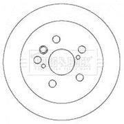 Borg & Beck 2 x Solid Rear Brake Discs BBD4361