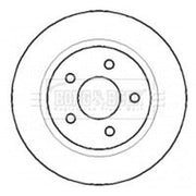 Borg & Beck 2 x Solid Rear Brake Discs BBD4403