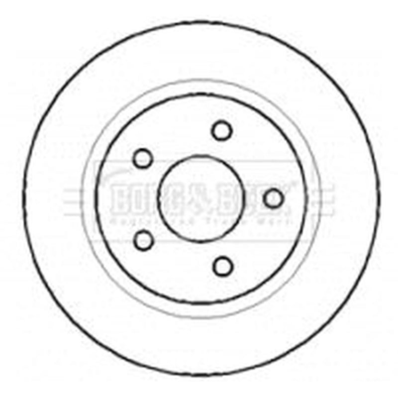Borg & Beck 2 x Solid Rear Brake Discs BBD4403