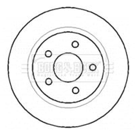 Borg & Beck 2 x Solid Rear Brake Discs BBD4403