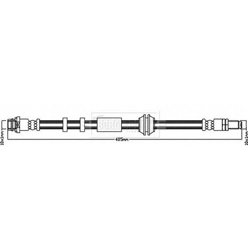 Borg & Beck Brake Hydraulic Hose Line Front Left BBH8411