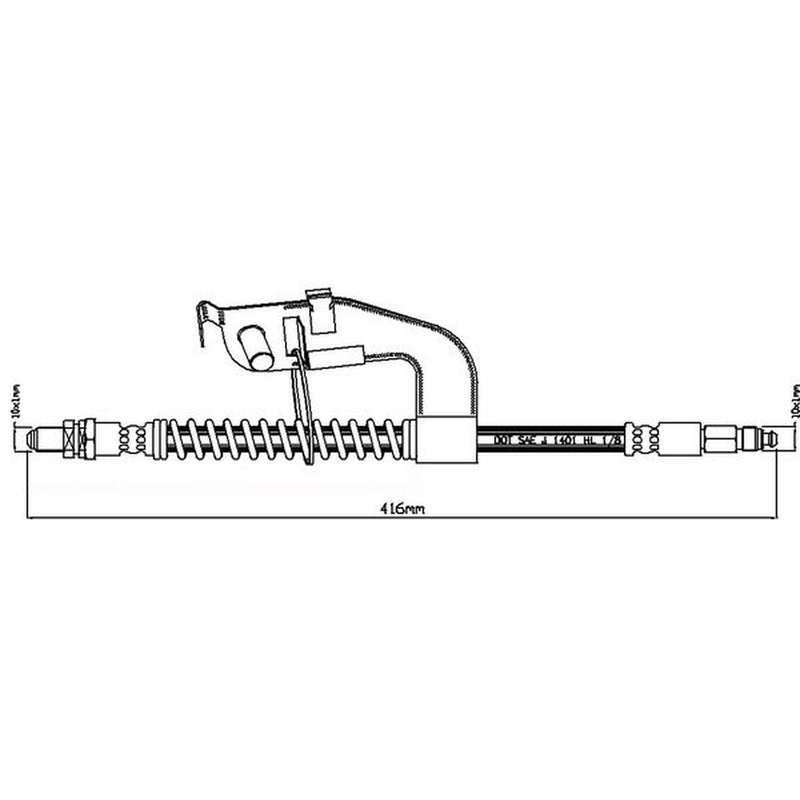 Juratek Brake Hydraulic Hose Line Front Left JBH1043L