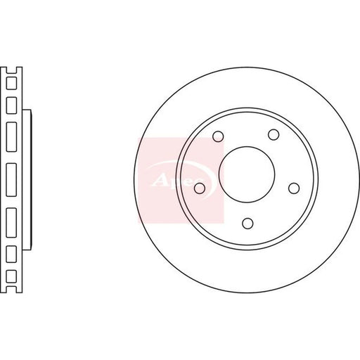 Apec 2 x Vented Front Brake Discs DSK2686