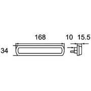 Hella Side Marker Light Wide High 2PS 013 301-301