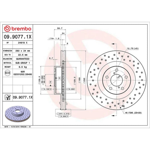 Brembo Xtra 2 x / Front Brake Discs 09.9077.1X