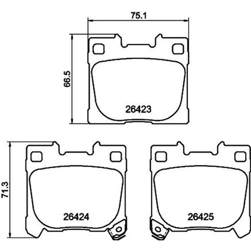 DON Rear Brake Pad Set PCP2044