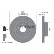 Textar 2 x Front Brake Discs 92185103