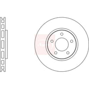 Apec 2 x Vented Front Brake Discs DSK2106