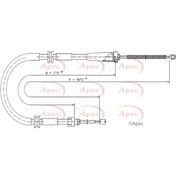 Apec Handbrake Cable Left Rear CAB1682