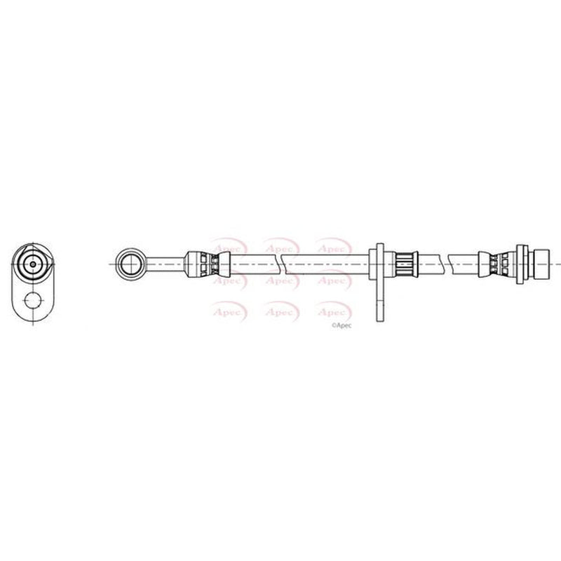 Apec Brake Hydraulic Hose Line Front Left HOS4492