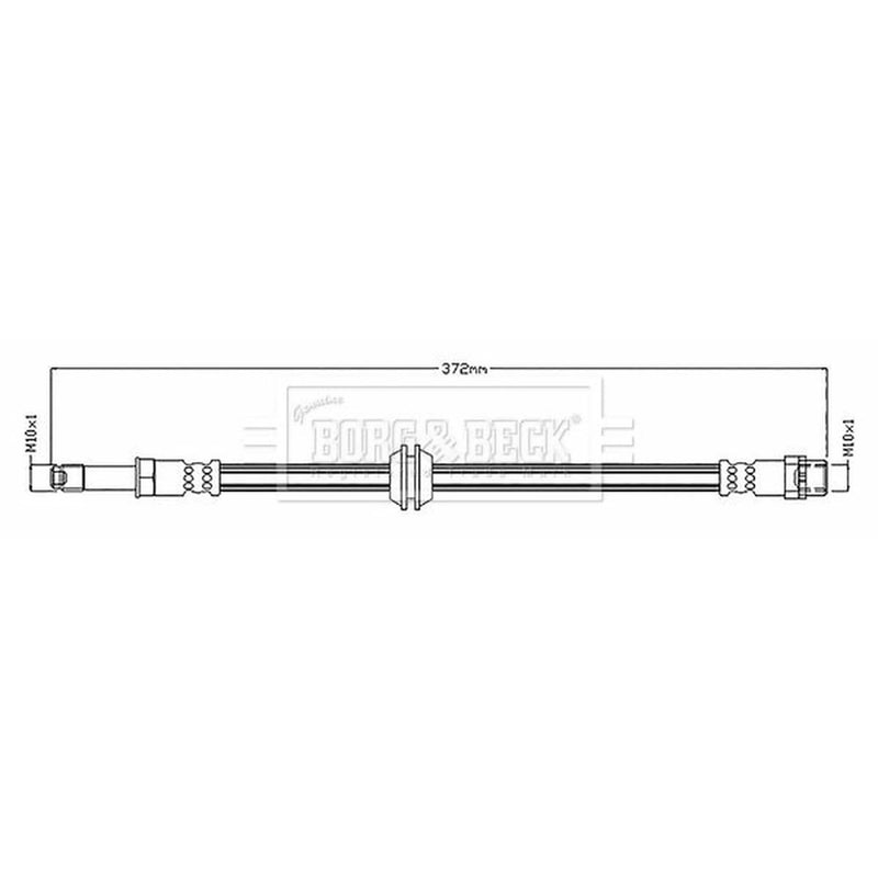Borg & Beck Brake Hydraulic Hose Line Rear Left BBH8892
