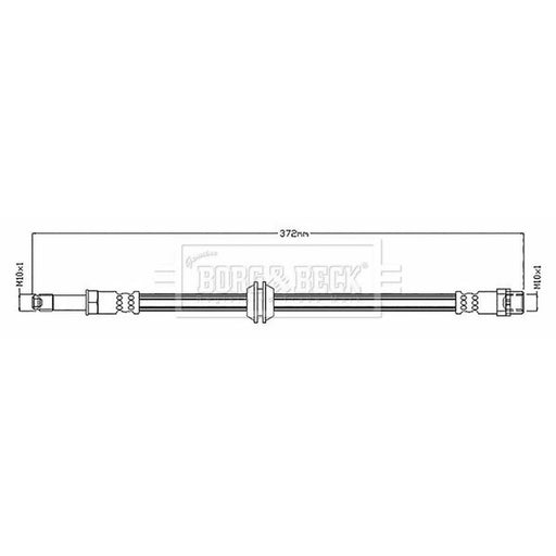 Borg & Beck Brake Hydraulic Hose Line Rear Left BBH8892