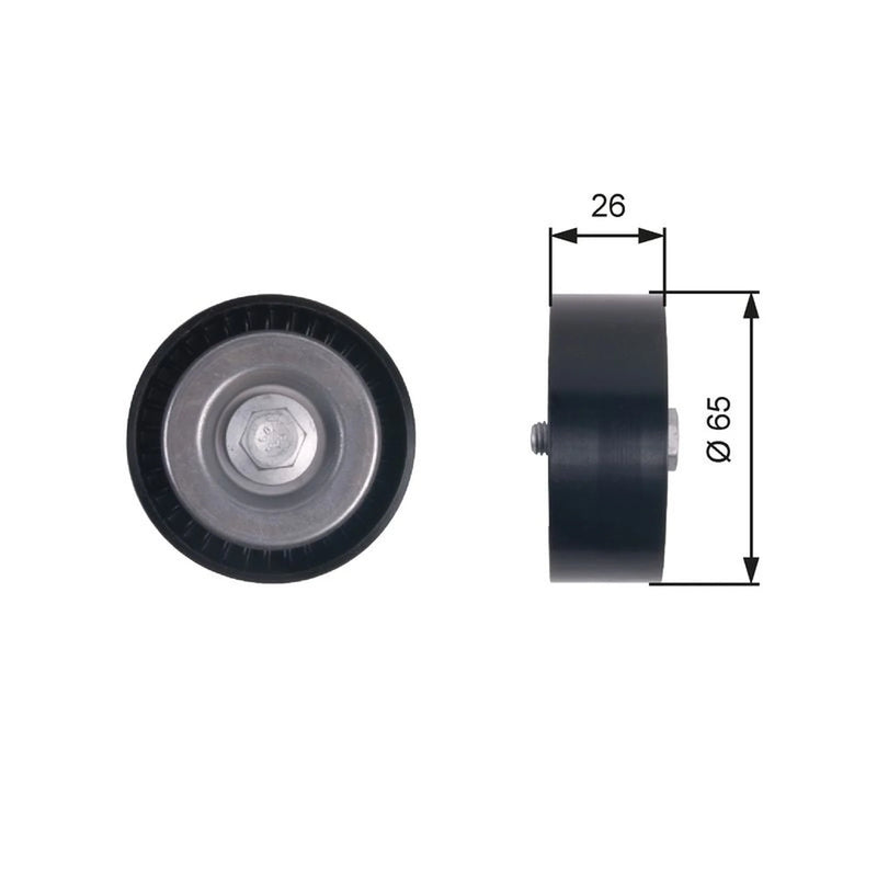 Gates V-Ribbed Belt Deflection/Guide Pulley Centre T36414