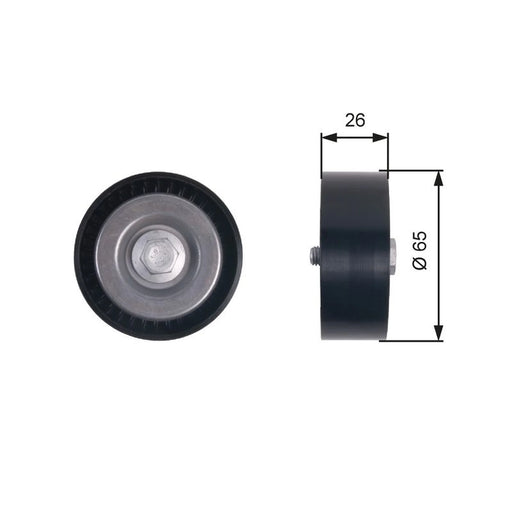 Gates V-Ribbed Belt Deflection/Guide Pulley Centre T36414