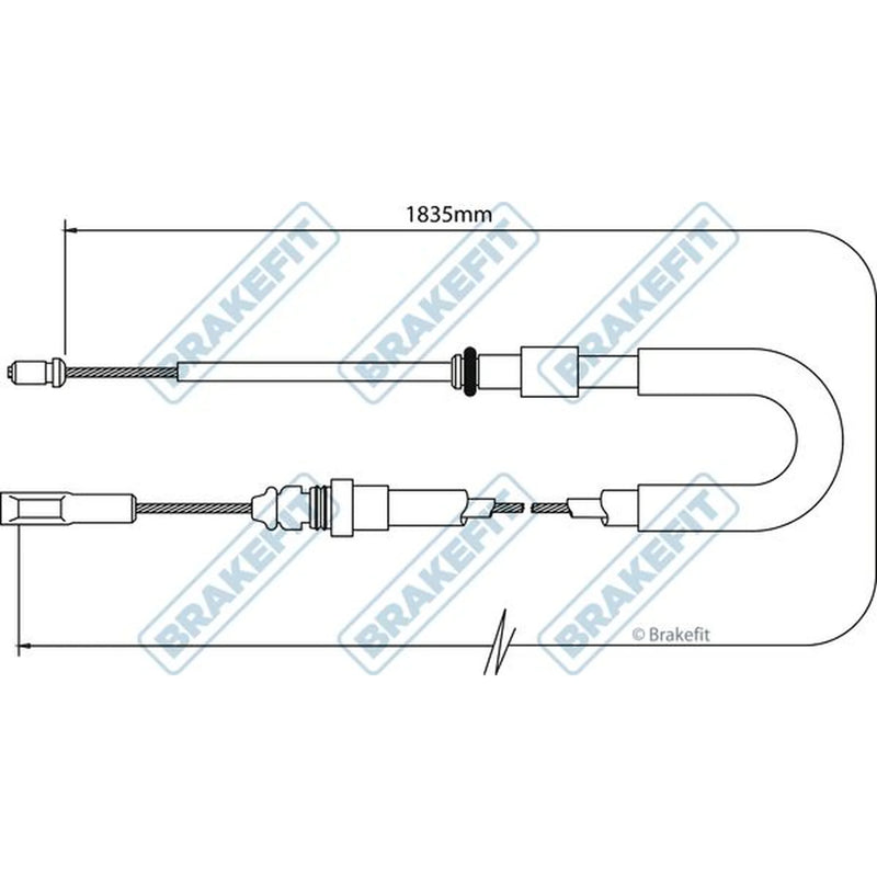 Apec Handbrake Cable Left Front BBC3053