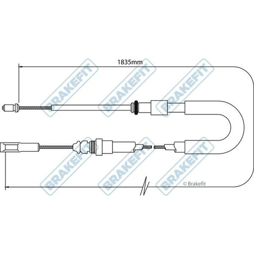 Apec Handbrake Cable Left Front BBC3053