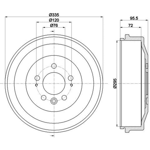 Mintex Brake Drum Assembly Rear MBD392