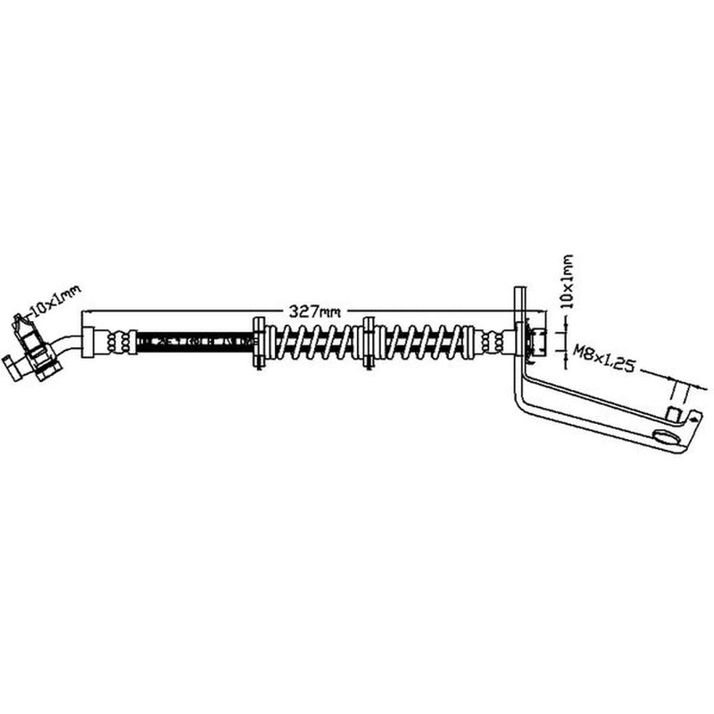 Juratek Brake Hydraulic Hose Line Rear Right JBH1285R