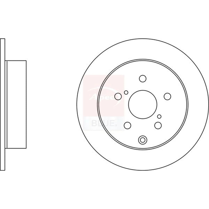 Apec 2 x Solid Rear Brake Discs SDK6509