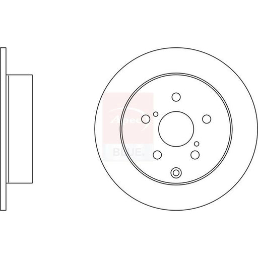 Apec 2 x Solid Rear Brake Discs SDK6509