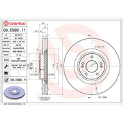 Brembo 2 x Front Brake Discs 09.D990.11