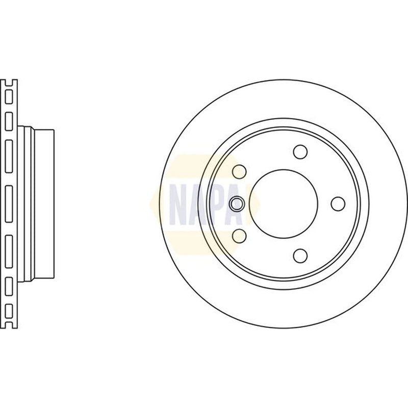 NAPA 2 x Vented Rear Brake Discs NBD5518