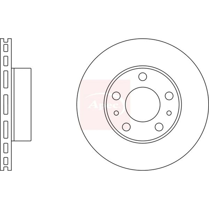 Apec 2 x Vented Front Brake Discs DSK2479