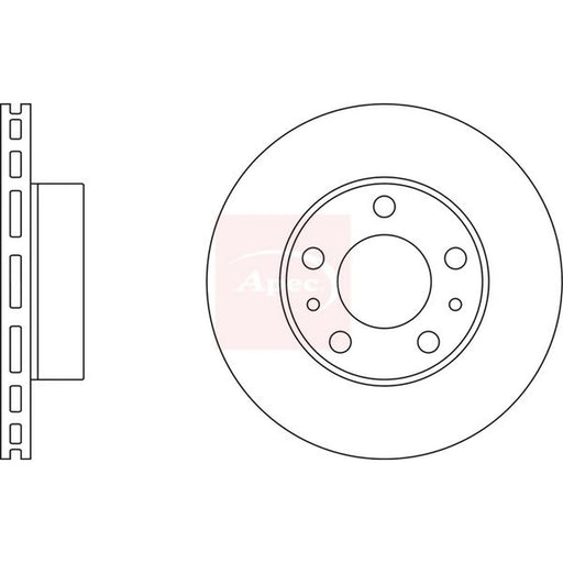 Apec 2 x Vented Front Brake Discs DSK2479