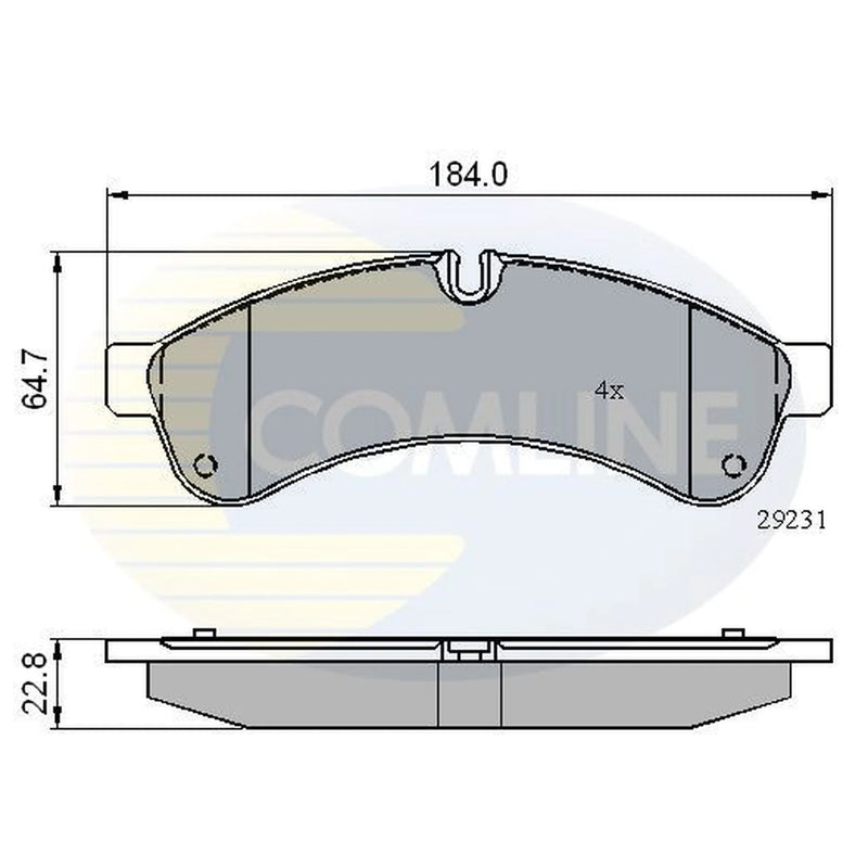 Comline 4 x Rear Brake Pad Set CBP01727