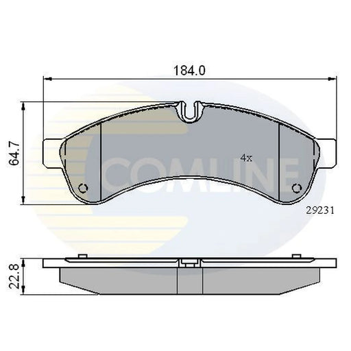 Comline 4 x Rear Brake Pad Set CBP01727