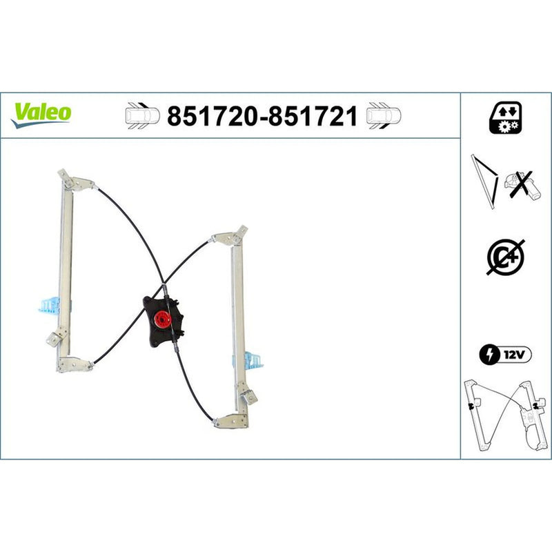 Valeo Electric Window Regulator Lifter Left Front 851720