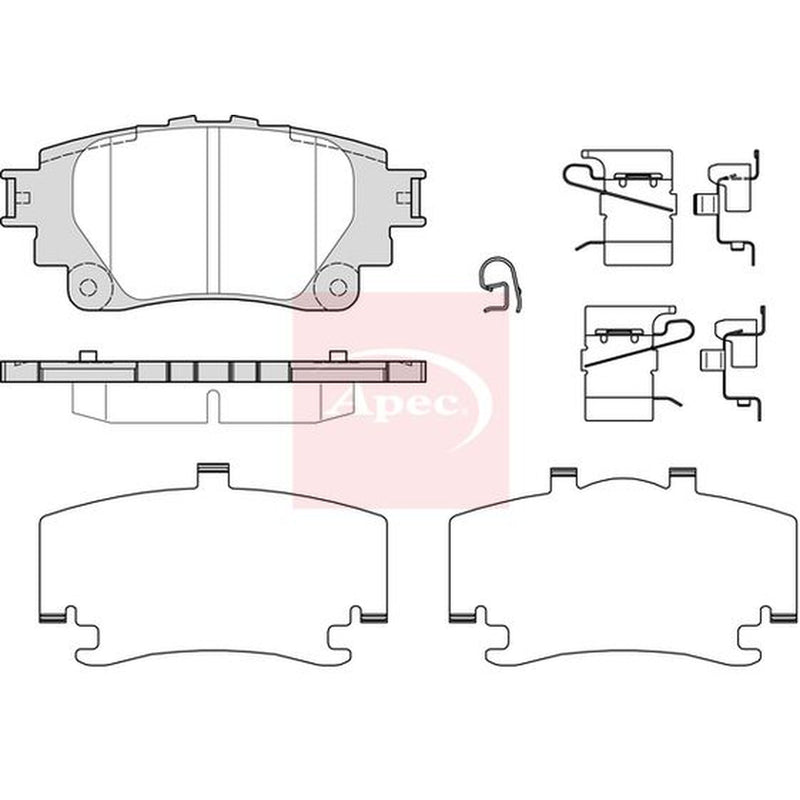 Apec Rear Brake Pad Set PAD2464