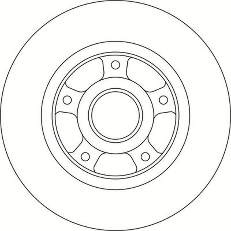 Abtex 2 x Solid Rear Brake Discs BD1745HS