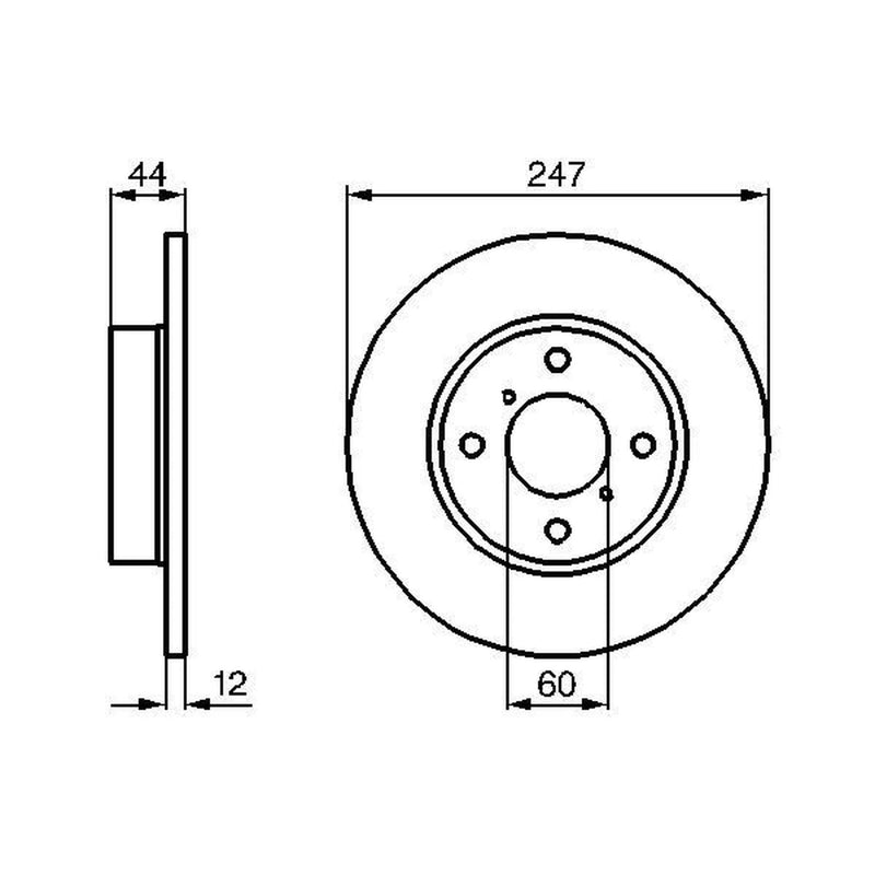 Bosch 2 x Solid Front Brake Discs 0 986 478 729