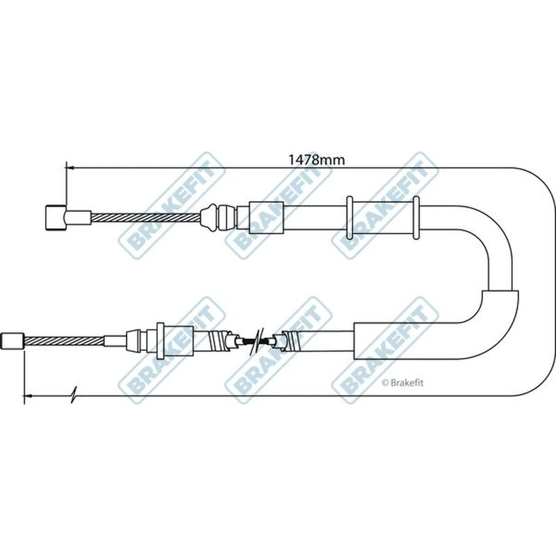 Apec Handbrake Cable Left Rear BBC3073