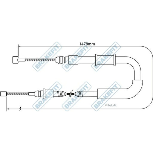 Apec Handbrake Cable Left Rear BBC3073