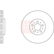Apec 2 x Vented Front Brake Discs DSK2736