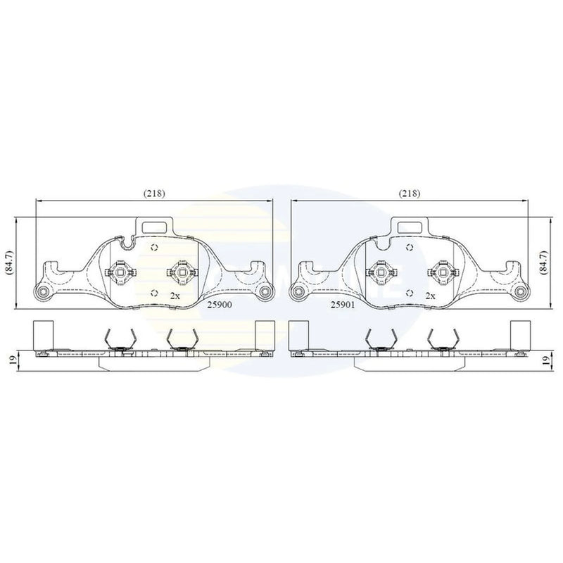 Comline 4 x Front Brake Pad Set CBP02363