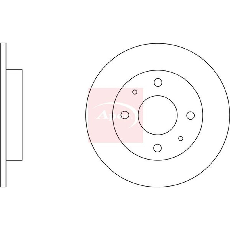 Apec 2 x Solid Rear Brake Discs DSK2302