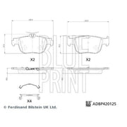 Blue Print Rear Brake Pad Set ADBP420125