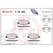 Brembo 4 x Front Brake Pad Set P59096