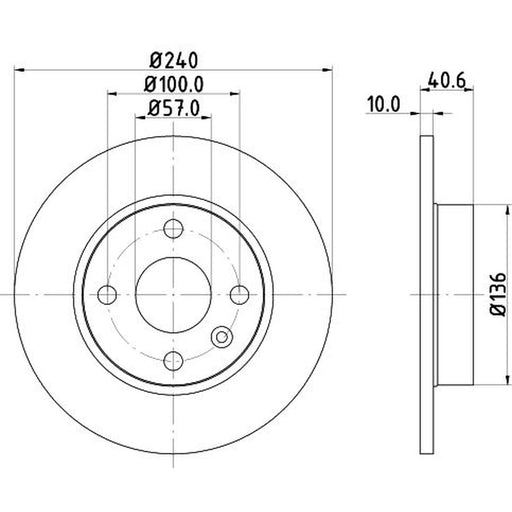 DON 2 x Solid Rear Brake Discs PCD13512