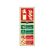 Scan Fire Extinguisher Composite CO2 - Photoluminescent 75 x 200mm - 1592