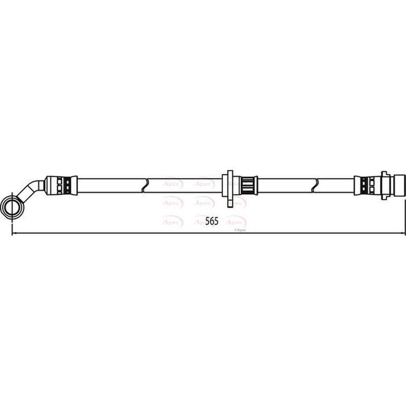 Apec Brake Hydraulic Hose Line Front Right HOS3994