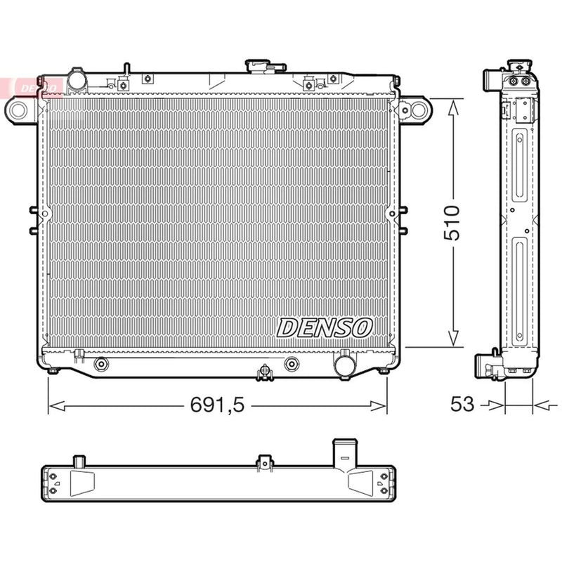 Denso Engine Radiator DRM51015